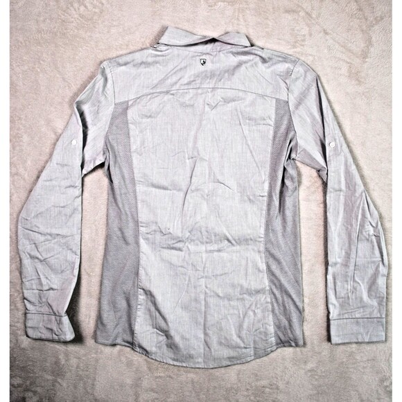 NWT Kuhl Women's Ash Gray Kiley #8320 Long Sleeve Button Down Knit Sides Size S - Picture 3 of 8